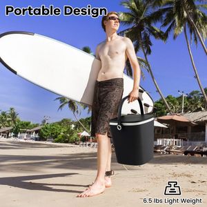 Portable 3-in-1 <b>Cooler</b> Bar <b>Table</b> with Lift Top Lid and Bottle Opener for Camping and Poolside Use - Product Image 6