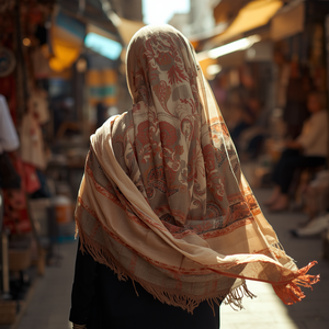 Long Traditional Hijab Scarf Modest Fashion <b>Wrap</b> with OEM ODM Customization - Product Image 2