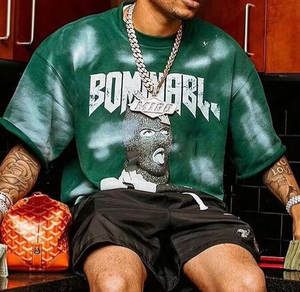 Camiseta Unisex de Estilo Urbano, Alta Calidad, 100% Algodón, Gruesa, Impresión Personalizada, Corte Holgado, Secado Rápido, Transpirable - Product Image 1