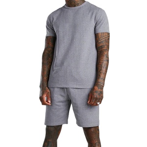 Men’s Co Ord <b>Twin</b> <b>Set</b> 2 Piece Casual Outfit Cotton Shirt and Shorts Summer Streetwear Custom Logo Manufacturer - Product Image 1