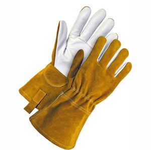 Guantes de Soldadura de Cuero Vacuno de Alta Resistencia |   Guantes de Trabajo Resistentes al Calor y al Fuego para Soldadura MIG TIG |   Venta al por mayor - Product Image 1