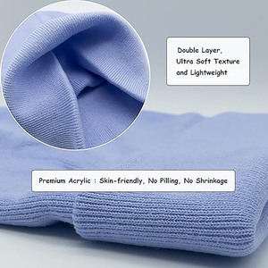 Vintage Ribbed Knit Beanie-Unisex Winter <b>Warm</b> <b>Hat</b> Soft Stretch Spandex/Cotton Minimalist Streetwear Essential - Product Image 5