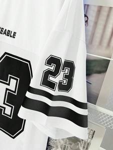 Maillot de football en mesh surdimensionné personnalisé en gros par sublimation, unisexe, streetwear, numéro 23, fournisseur de vêtements de sport - Product Image 2