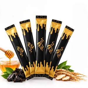 OEM Private Label Custom Himalayan <b>Shilajit</b> Honey Sachets 100% <b>Natural</b> Energy Stamina & Vitality Support Bulk Supplier - Product Image 1