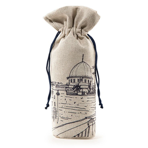Muslim Woven Prayer <b>Mat</b> Bag Cotton Drawstring Storage Pouch Dome Design Washable Home Rectangle Shape Novelty Pattern - Product Image 1