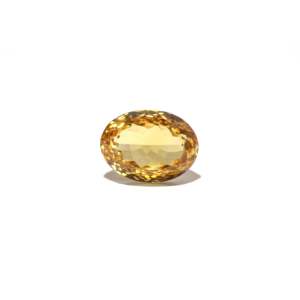 Natural Citrine Gemstone 15.35 Carat IGI Certified Fine Yellow Orange Red 12mm Jewelry Making - Product Image 1
