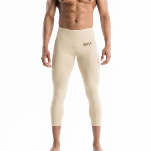 Leggings de compression pour hommes, longueur au-dessus du mollet, coupe ajustée, personnalisables, vente en gros, prix abordable, fabricant de produits, toucher doux, ajustement serré - Product Image 1