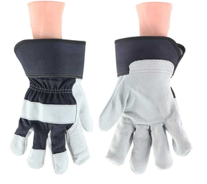 Leather Working Safety <b>Gloves</b> For Heavy Duty Rigger <b>Gloves</b> High Quality Safety Work <b>Gloves</b> Double Palm Cow Split - Product Image 1