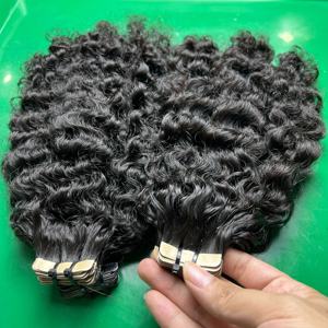 CDYHAIRVN Cabello Humano Virgen Vietnamita Rizado en Tiras, 40 Piezas, Rizos Suaves y Voluminosos, Mezcla Sin Costuras, No Remy, Calidad Superior de Fábrica - Product Image 1