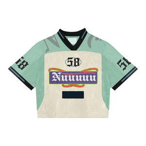 Fabricante de Camisetas Oversize Personalizadas de Estilo Urbano, Camiseta Corta de Malla Oversize, Camiseta de Fútbol, Camiseta de Malla para Entrenamiento - Product Image 4