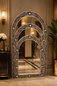 Best Selling Solid Wood Antique Living Room Furniture Bone Inlay <b>Mirror</b> Frame with Customized Sizes from india - Product Image 2