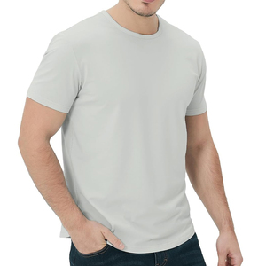 T-shirts pour hommes à manches courtes avec logo de marque, en coton et polyester, prix de gros abordable, coupe classique, lavables - Product Image 3