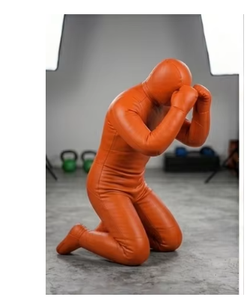 Muñeco de Boxeo Profesional Naranja de PU con Relleno de Esponja, Saco de Boxeo Resistente para Entrenamiento de Adultos, Muñeco de Grappling de Tamaño Completo - Product Image 2