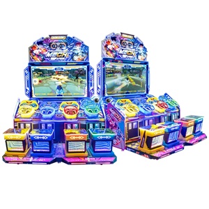 Machine d'arcade de course de voitures volantes Mecha, commerciale, à monnayeur, 4 joueurs, écran HD, simulateur de conduite interactif, jeu vidéo - Product Image 2