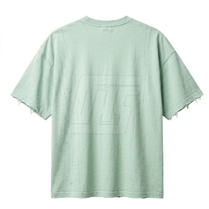 เสื้อยืดสไตล์วินเทจทรงโอเวอร์ไซส์ ผ้าฝ้ายซักนุ่ม สตรีทแวร์ พิมพ์ลายกราฟิกตามสั่ง เสื้อผ้าลำลองแฟชั่นฤดูร้อนสำหรับผู้ชาย - Product Image 2