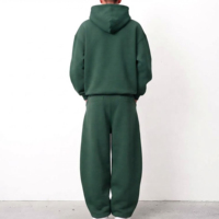 Survêtement ample en molleton 100 % coton de haute qualité pour homme, style streetwear hiver, délavé à l'acide, grandes tailles, avec logo personnalisé, respirant