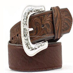 Ceinture en cuir brun tan pour hommes, fait à la main, vieux, mode occidentale, grain supérieur, avec finition dorée solide, boucle en laiton - Product Image 5