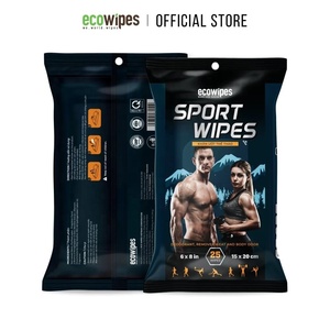 High Quality Ecowipes Mint Scented Anti-Sweat Wet Wipes Non-Woven Spunlace Sport Wipes Effective for Removing Sweat Dirt Body - Product Image 1