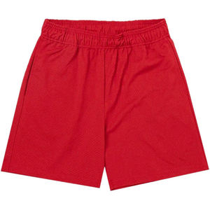 Shorts de sport décontractés pour hommes, en polyester tricoté, à séchage rapide, taille élastique, couleur rouge unie - Product Image 1