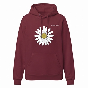 Sudadera con Capucha Personalizada al por Mayor para Mujer, con Estampado Floral de Girasol por Sublimación, con Bolsillo Canguro, para Moda Casual - Product Image 3