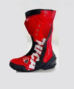 รองเท้าบูทหนังแท้สำหรับขี่มอเตอร์ไซค์ Ducati รองเท้าบูทสำหรับแข่งรถมอเตอร์ไซค์ อุปกรณ์ขี่รถสปอร์ตไบค์ รองเท้าสำหรับนักขี่ - Product Image 3