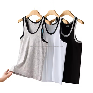 Camisetas de Tirantes para Hombre 100% Algodón al por Mayor, Camisetas de Tirantes de Dos Tonos y de un Solo Color para Gimnasio y Running - Product Image 1