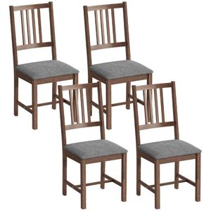 Set di 4 Sedie da Pranzo Contemporanee in Ecopelle Rimovibile con Struttura in Legno Massello per Casa e Ristoranti - Product Image 2