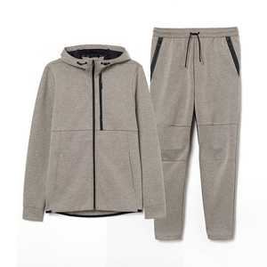 Conjunto de chándal de alta calidad para invierno, informal, de forro polar, con sudadera y pantalones de chándal, chándal personalizado para hombre, de talla grande, para correr. - Product Image 1
