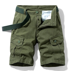 Pantalones Cortos Cargo Casuales Clásicos de Verano para Hombre, Nuevos, 100% Algodón, Transpirables, Color Sólido, Servicio OEM, Diseño Moderno con Múltiples Bolsillos - Product Image 3