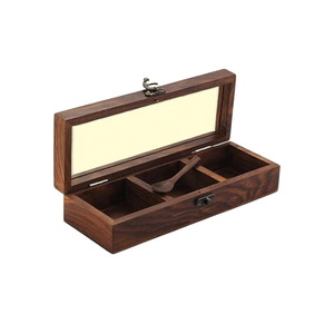 Handmade Wooden Spice Masala <b>Box</b> with 3 Compartments Kitchen Masala Storage Container Organizer - Product Image 6