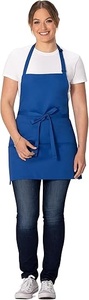 Delantal Azul con Bolsillos y Cierre de Lazo, Uniforme para Mujer de Restaurante o Bar, 100% Poliéster Tejido - Product Image 4