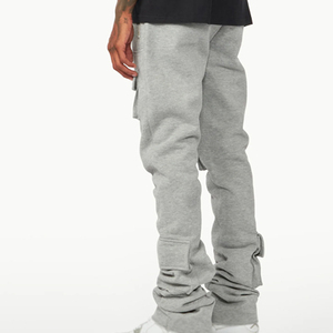 High Quality Custom Heavyweight Cotton Sweatpants for Men Flare <b>Jogger</b> Track Pants with Cargo Private Label - Product Image 5