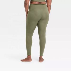 Pantalones de Yoga de tiro alto para mujer Leggings elásticos de ajuste relajado de color sólido para entrenamiento de Gimnasio Deportivo - Product Image 4