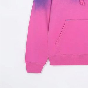 Sudadera con Capucha para Mujer, con Logotipo Personalizado al por Mayor, Color Degradado, Manga Larga, Oversize, de Algodón Tejido, Transpirable, para Otoño - Product Image 5
