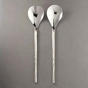 Cubiertos de plata de acero inoxidable con diseño de mango único Cubiertos de aspecto moderno de lujo para restaurante Boda Hogar Hotel - Product Image 2