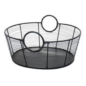 Elegante Cesta de Frutas Circular de Metal Minimalista con Diseño Abierto, Tazón de Almacenamiento Plegable Ecológico para Frutas Frescas, Decoración del Hogar - Product Image 1