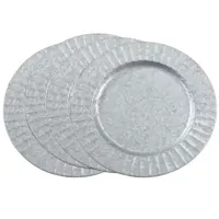 Assiette de Présentation Ronde Écologique Style Américain Bold Blossom Iron 5-10 Assiettes Polies pour Mariage et Événements Décoration de Table Chine