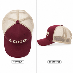Curved Brim Trucker <b>Cap</b> Custom Applique Logo Polyester Mesh Back Waxed Canvas Front Metal Snap Closure For Men Women Casual - Product Image 3