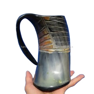 แก้วดื่มไวกิ้งฮอร์นแก้วทรงสูงทำจากเขาธรรมชาติแก้วที่ได้แรงบันดาลใจในการขายและเบียร์ - Product Image 1