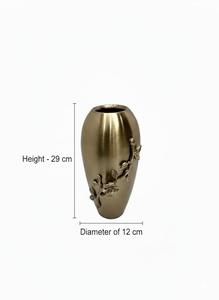 Florero Decorativo de Metal Premium para Exhibición en Mesa, Elegante Adorno Interior para Hogares y Eventos - Product Image 4