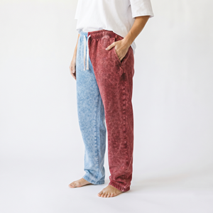 Joggers surdimensionnés bicolores délavés à l'acide pour femme, coupe ample, style décontracté, streetwear - Product Image 6