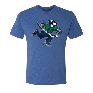 High Sales Custom Logo Blue Men's O-neck Shirts Vintage Selling Article High Quality <b>100</b>% Cotton <b>Polyester</b> Streetwear Breathable - Product Image 1