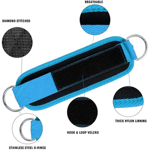 Adjustable Elastic Neoprene <b>Ankle</b> Brace Customizable Hip Leg Workout Strap Weight Lifting Body Building Fitness <b>Support</b> Cuffs - Product Image 2