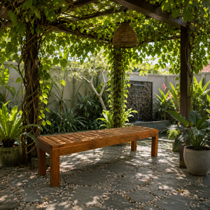 Banco de Patio de Madera de Teca Sólida, Duradero, Moderno y Contemporáneo, con Listones, Muebles de Exterior, Capacidad para 2 Personas, Construcción Resistente - Product Image 6