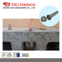 Cheville chimique légère en nylon gris D15 robuste pour fixation par injection, filetage M8-M10, pour briques perforées, économie de mortier