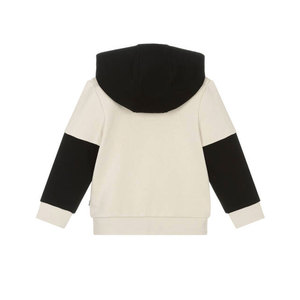 Ensemble de survêtement décontracté à capuche pour garçons, avec blocs de couleur, manches longues, fermeture éclair, coupe régulière, 100 % coton, poids moyen, pour l'automne - Product Image 5