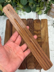Quemador de Incienso Artesanal de Madera de Acacia Ecológico y Duradero para Todas las Estaciones, Porta Incienso Simple de 10 Pulgadas con Recolector de Cenizas - Product Image 2
