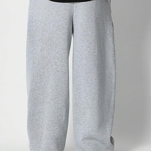 Men's Gray Cotton Sweatpants Elastic Waist Drawstring Casual Pants Autumn Wear Wholesale - Product Image 2