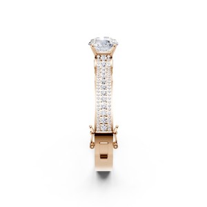 Brazalete de Diamantes Cultivados en Laboratorio, Certificado por IGI, 14 CTW, Redondos, Oro Rosa Sólido de 8K, Joyería con Pavé de Diamantes Solitarios - Product Image 3