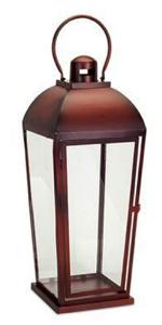 Farol de Metal Moderno para Velas con Acabado Marrón Mate, Faroles de Metal para Velas para Decoración del Hogar y Exteriores, Personalizados, Venta al Por Mayor - Product Image 4